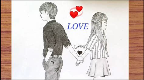 lovers drawing easy|How to Easily Draw Lovers from the Heart ️ .